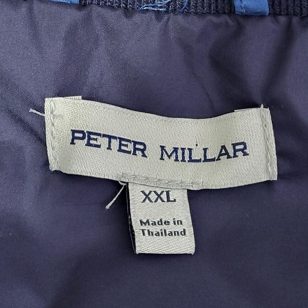 Peter Millar Windbreaker Jacket Mens XXL Navy Blue MC0Z115 Full Zip Lightweight - Picture 3 of 13